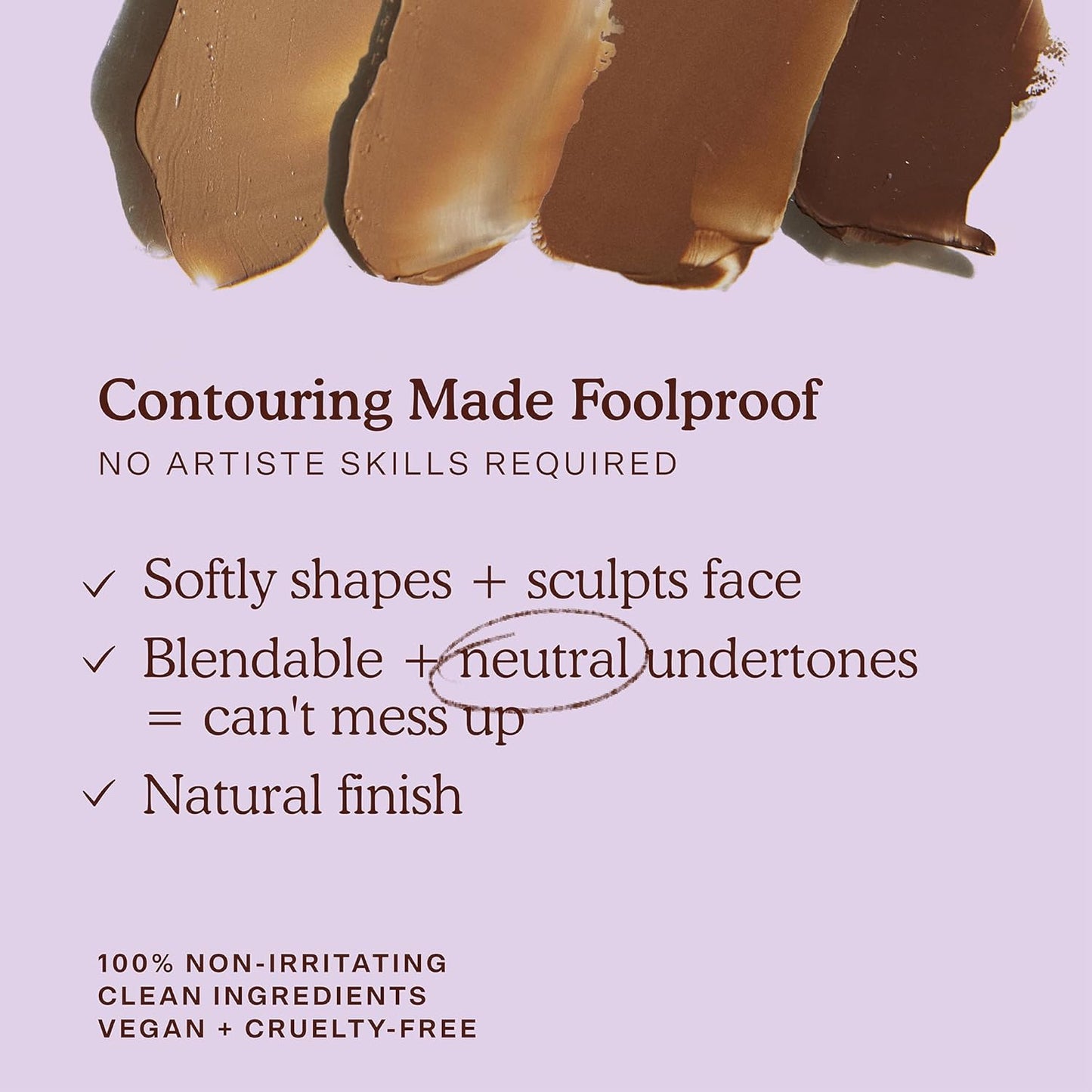 Sculptino Soft-Matte Cream Contour and Bronzer - Clean, Cruelty-Free Face Makeup – Sensitive Skin Safe - Shade: Simon, Deep with Neutral Undertones, 0.16 FL Oz / 4.5 Ml