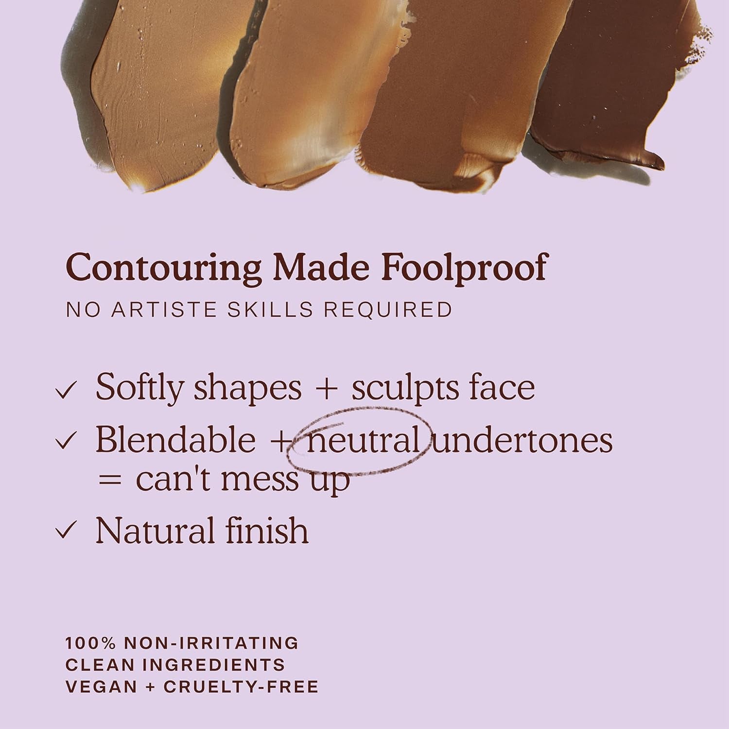 Sculptino Soft-Matte Cream Contour and Bronzer - Clean, Cruelty-Free Face Makeup – Sensitive Skin Safe - Shade: Simon, Deep with Neutral Undertones, 0.16 FL Oz / 4.5 Ml