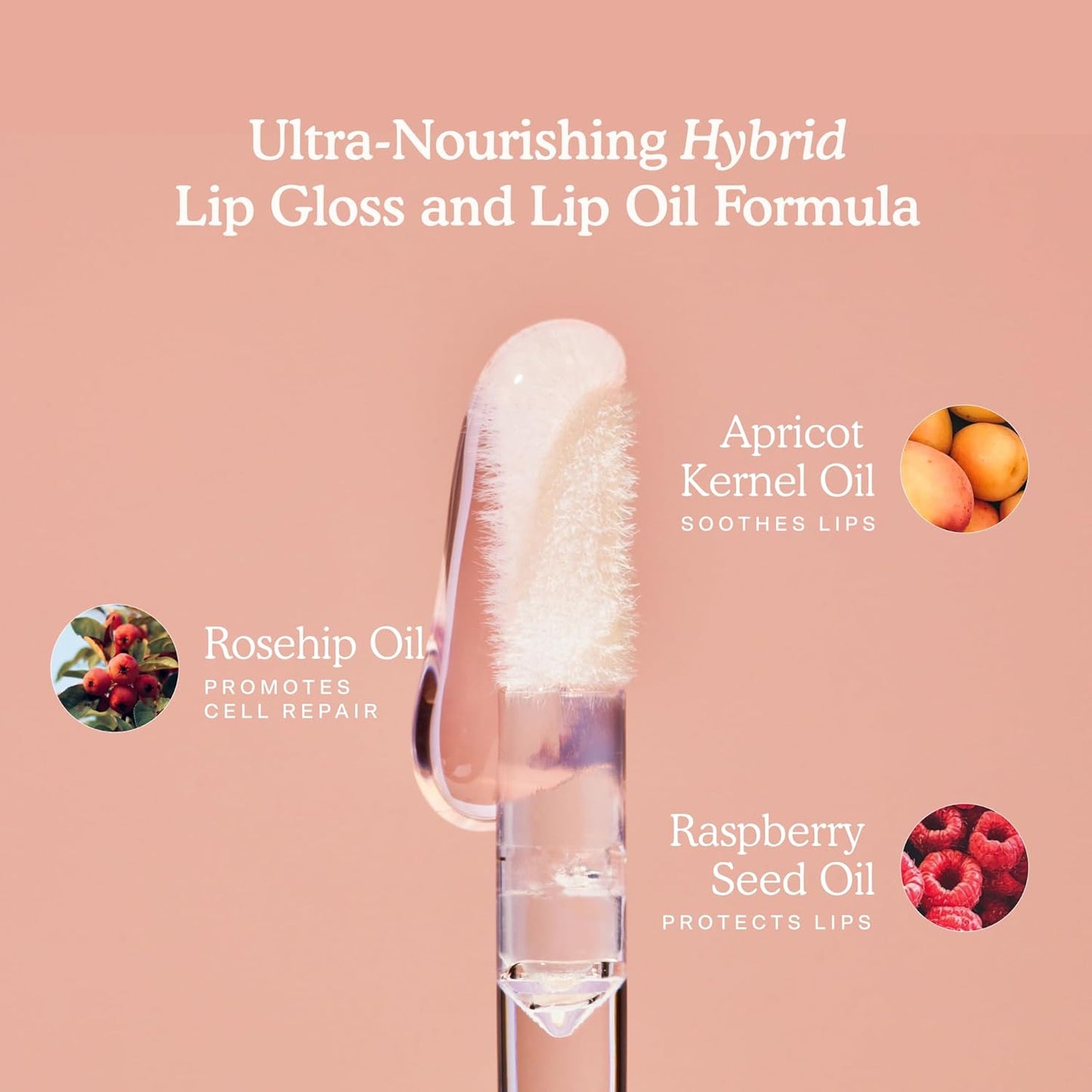 Shineon Milky Lip Jelly, PISTACHIO, Non-Sticky, Hydrating Vegan Lip Gloss in Milky Nude Pink, Moisturizing Apricot and Raspberry Seed Oil, Clean, Cruelty Free