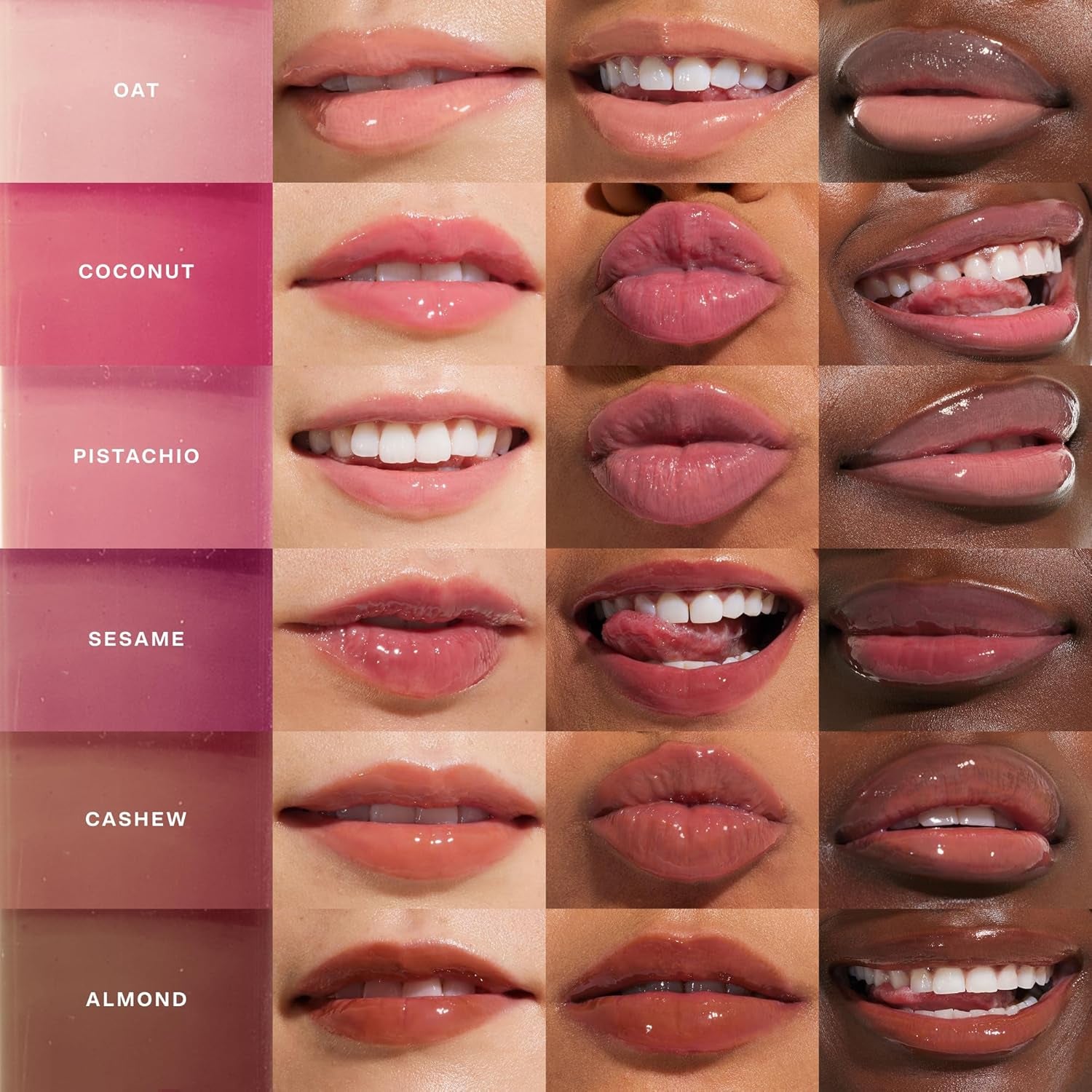 Shineon Milky Lip Jelly, PISTACHIO, Non-Sticky, Hydrating Vegan Lip Gloss in Milky Nude Pink, Moisturizing Apricot and Raspberry Seed Oil, Clean, Cruelty Free